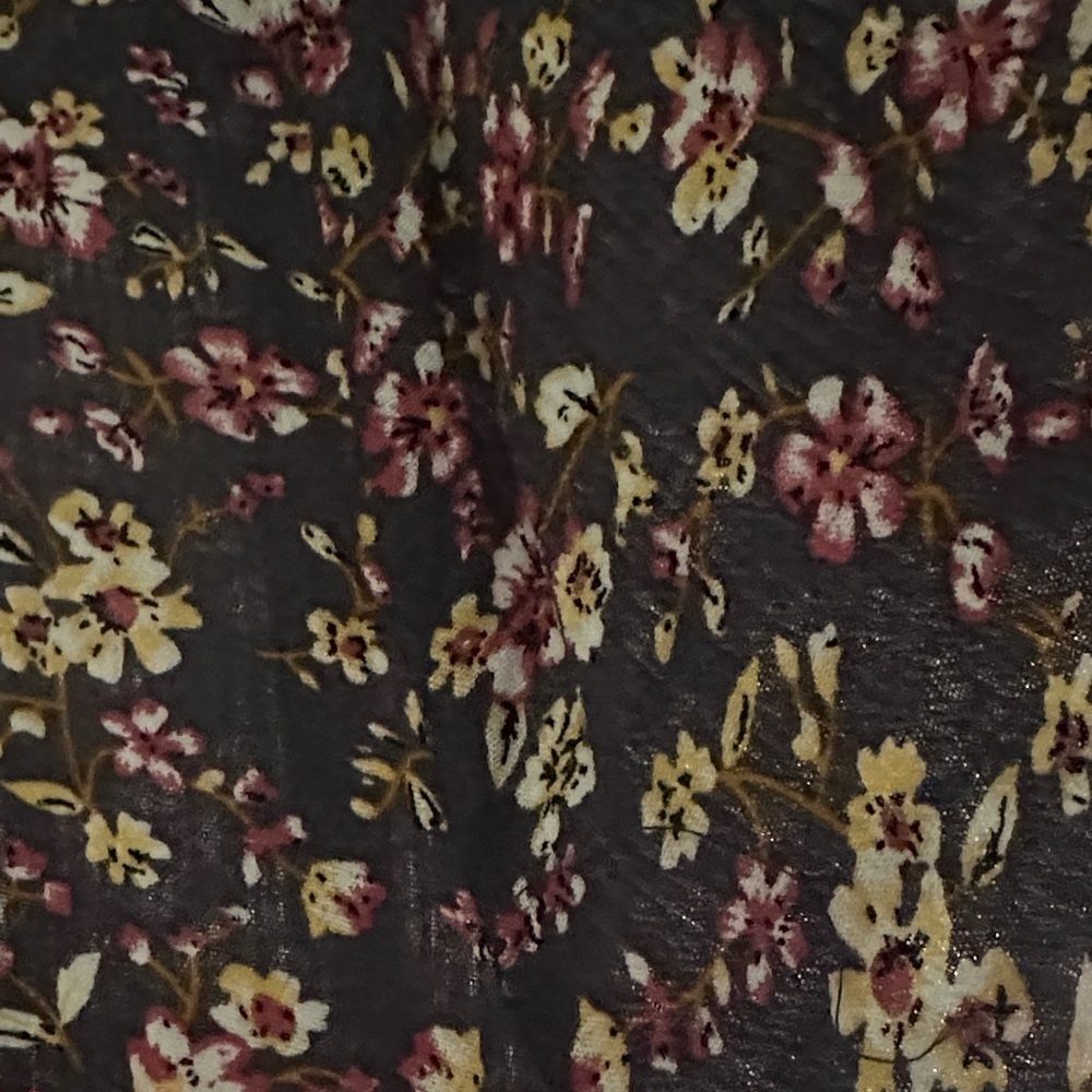 NATURAL LIFE NWT Floral Maxi Dress in GRAY with Pink and Cream Flowers - Picture 4 of 4